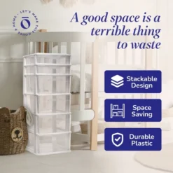 Homz Plastic 6 Clear Drawer Medium Home Organization Storage Container Tower With 4 Large Drawers And 2 Small Drawers, White Frame (2 Pack) -Rubbermaid Shop GUEST 0014f2ad 8742 44b9 b234 166c7c8e9201