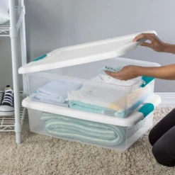 Sterilite Multipurpose Plastic Stackable Storage Box Container With Latching Lid For Home Or Office Organization -Rubbermaid Shop GUEST 01641e69 9068 45ea 9e18 f5d199403031