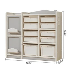 Toy Storage Organizer Bookshelf Multipurpose Toys Organization Chest For School, Bedroom, Playroom Or Nursery -Rubbermaid Shop GUEST 037316bd a5f6 437c a3cf a71c8f3112ae