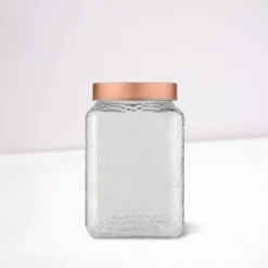 Amici Home Sierra Glass Canister, Clear With Dot Emboss, Copper Lid, Ideal For Pantry Organization, Storage Of Sugar, Coffee, And Cookies -Rubbermaid Shop GUEST 03b2c1c3 b316 46b5 98ca 6a5a0622fe73