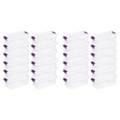 Sterilite 6 Quart Plastic ClearView Multipurpose Stacking Storage Container Tote With Secure Latching Lid For Home And Office Organization -Rubbermaid Shop GUEST 0406d85e df6a 46ef a8da f8183002647a