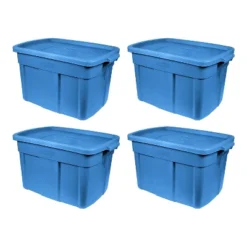 Rubbermaid Roughneck 25 Gallon Rugged Stackable Storage Container With Tight Lid For Indoor Or Outdoor Home Organization, 4 Pack -Rubbermaid Shop GUEST 04fc5760 34f3 4ba4 a6c6 04b061ca3d7d