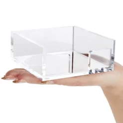 Juvale Clear Acrylic Sticky Note Holder For Desk Organization, Storage, Office Supplies Organizer, Notepad Dispenser For Dorm Room Accessories, 4x4 In -Rubbermaid Shop GUEST 05b9a110 9d67 46fc a208 a3026f7e08ea