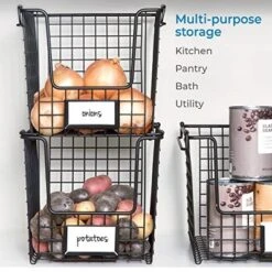 IDesign Classico Storage Basket With Handles For Pantry, Kitchen, Bathroom, Countertop, And Desk Organization, Stackable-Medium -Rubbermaid Shop GUEST 061de0c6 0005 4954 9ed1 f60baf85e9cc