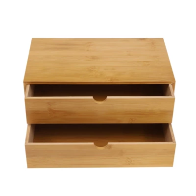 YIYIBYUS Mini Bamboo Desk Drawer Tabletop Storage Organization Box For Office Home 4 YIYIBYUS Mini Bamboo Desk Drawer Tabletop Storage Organization Box For Office Home - Image 4