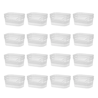 Sterilite 9.5 X 6.5 X 4 Inch Small Open Scoop Front Clear Storage Bin With Comfortable Carry Through Handles For Household Organization 5 Sterilite 9.5 X 6.5 X 4 Inch Small Open Scoop Front Clear Storage Bin With Comfortable Carry Through Handles For Household Organization - Image 5