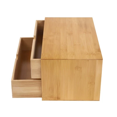 YIYIBYUS Mini Bamboo Desk Drawer Tabletop Storage Organization Box For Office Home 5 YIYIBYUS Mini Bamboo Desk Drawer Tabletop Storage Organization Box For Office Home - Image 5
