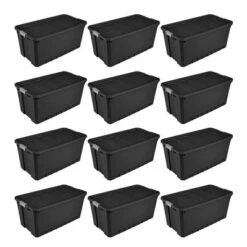 Sterilite Storage System Solution With 50 Gallon Heavy Duty Stackable Storage Box Container Totes With Grey Latching Lid For Home Organization -Rubbermaid Shop GUEST 0b359002 fa68 4765 b22e c14e778861cd