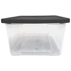 Homz Snaplock Stackable 6 Quart Clear Organizer Storage Container Bin With Tight Seal Gray Lid For Home Organization (20 Pack) -Rubbermaid Shop GUEST 0b9986f5 9bee 408a 9a4d e79c21acee83 1