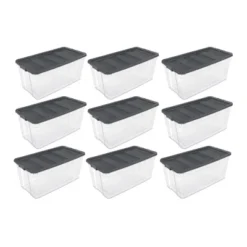 Sterilite Storage System Solution With 200 Quart Clear Stackable Storage Box Organization Containers With Grey Latching Lid -Rubbermaid Shop GUEST 0d8bf925 0298 4e16 83b5 31558ca848f6
