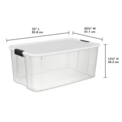 Sterilite 4 Sets Of 116-Quart & 6 Sets Of 18-Quart Heavy-Duty Stackable Clear Latch Lid Storage Container Tote For Home Organization -Rubbermaid Shop GUEST 0fdc770b dbfb 49b9 8286 97bcbc62aa40