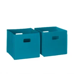 RiverRidge Home RiverRidge Kids' 2pc Fabric Collapsible Storage Cube Organizers With Handles For Playroom Organization -Rubbermaid Shop GUEST 146e5ce8 1dfe 41a3 a6cf 925c90eb3ad9
