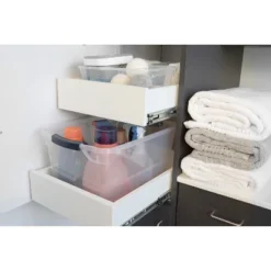Rubbermaid Cleverstore Home Office Organization 16 Quart Clear Latching Stackable Plastic Storage Tote Container W/ Lid For Basement Or Garage, 6 Pack -Rubbermaid Shop GUEST 1abcec26 0799 4249 96dd 299aa6da6bef