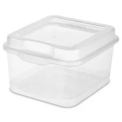 Sterilite Modular Plastic FlipTop Hinged Storage Box Container With Latching Lid For Home, Office, Workspace, And Classroom Organization