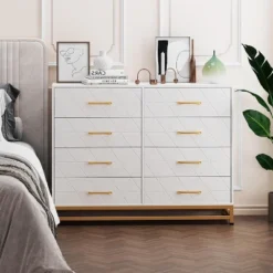 Jojoka Wooden Dresser For Bedroom, Dressers & Chest Of Drawers With 4 Drawer, Wood Nightstand For Storage And Organization -Rubbermaid Shop GUEST 209ea639 c3b2 4aab 81d7 ae2ccb76bace