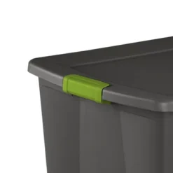 Sterilite 45 Gallon Heavy Duty Plastic Stackable Storage Container Tote With Wheels And Latching Indexed Lid For Home Organization, Gray, 8 Pack -Rubbermaid Shop GUEST 20bed518 d5fd 4a0e 9991 5749cd40bd5d