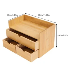 YIYIBYUS Bamboo Desk Organizer Tabletop Storage Organization Box For Office Home -Rubbermaid Shop GUEST 20d3de10 e3f3 4a75 a570 3c4ed5e8526a