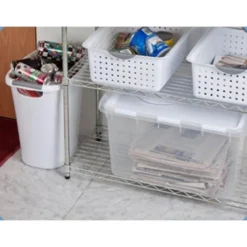 Sterilite Single 48-Quart Clear Hinged Lid Storage Tote Box Container With Attached Hinged Lids For Home Organization, (12 Pack) -Rubbermaid Shop GUEST 251f6045 8281 4848 abed e922e6d3bc13