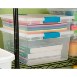 Sterilite 64 Quart Large Latching Stackable Clear Plastic Storage Tote Box, 12 Pack & Deep Clip Container Bins For Organization And Storage, 4 Pack -Rubbermaid Shop GUEST 27cf325c 6b1d 4dce b46f 3b8e980b0420
