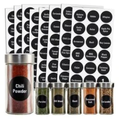 Talented Kitchen 144 Round 1.5" Spice Jar Labels Preprinted, Chalkboard Seasoning Spice Labels Stickers + Numbers For Kitchen Organization And Storage -Rubbermaid Shop GUEST 29a70cc3 f1bd 429e 95cc 73c2beef55fc
