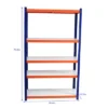SEVOBAL Utility Storage Shelves Heavy Duty 5 Tier Metal Shelving Unit Vividly Ample Garage Home Organization Home, Blue Orange, 71"*35.4"*15.7"