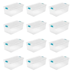 Sterilite Storage System Solution With 106 Quart Clear Stackable Storage Box Organization Containers With White Latching Lid -Rubbermaid Shop GUEST 2a0693b8 05b7 45bf affb efd59b9532c8