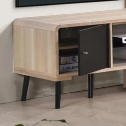 Kings Brand Furniture Nathan 3-Piece Living Room Set With TV Stand, Coffee Table & End Table, Modern Storage & Organization, Oak/Black Finish 9 Kings Brand Furniture Nathan 3-Piece Living Room Set With TV Stand, Coffee Table & End Table, Modern Storage & Organization, Oak/Black Finish -Rubbermaid Shop GUEST 2a160ba4 fc87 49a0 8067 6a63699da5ba