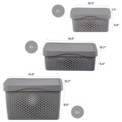 HANAMYA 16 Liter Stackable Lidded Storage Container Multipurpose Bins With Handles For Home And Office Organization, Gray (Set Of 4) 7 HANAMYA 16 Liter Stackable Lidded Storage Container Multipurpose Bins With Handles For Home And Office Organization, Gray (Set Of 4) -Rubbermaid Shop GUEST 2bf1aff3 974b 4838 87e1 b6733d8f8cf8