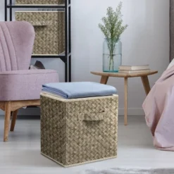 Sorbus 4 Pack 11 Inch Foldable Storage Cubes With Handle - Organization & Storage Baskets For Shelves, Closet And More