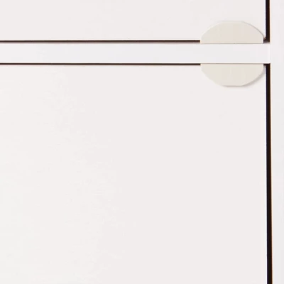 Hodedah Heavy Duty Engineered Wood 3 Door Enclosed Multipurpose Storage Cabinet For Kitchen, Office, Kids Room, And Other Home Organization, White 4 Hodedah Heavy Duty Engineered Wood 3 Door Enclosed Multipurpose Storage Cabinet For Kitchen, Office, Kids Room, And Other Home Organization, White - Image 4