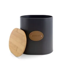 MegaChef Kitchen Food Storage And Organization 5 Piece Canister Set In Grey With Bamboo Lids -Rubbermaid Shop GUEST 2e614aed 908a 4cf6 a776 07d99b23375a