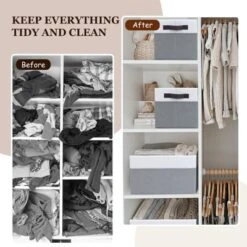 Itopfox 4 Pack Large Storage Baskets With Handles, Fabric Closet Organizers, Collapsible Bins For Clothes, Toys, Nursery, Home Organization -Rubbermaid Shop GUEST 2e81faff 1b6a 40d0 8edd aa502a32f831