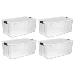 Sterilite Storage System Solution With 116 Quart Clear Stackable Storage Box Organization Containers With White Latching Lid -Rubbermaid Shop GUEST 31772343 61bd 46b3 a2fa 89891bf552e2