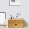 YIYIBYUS Mini Bamboo Desk Drawer Tabletop Storage Organization Box For Office Home