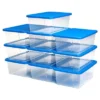 Homz Snaplock 6-Quart Plastic Multipurpose Stackable Storage Container Bins With Blue Latching Lid For Home And Office Organization, Clear (20 Pack)