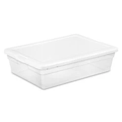 Sterilite Multipurpose Clear Plastic Stacking Storage Container Tote With Secure Lid For Under Bed Or Closet Organization -Rubbermaid Shop GUEST 394c440b 68a8 4556 8cd8 75861ba3065c