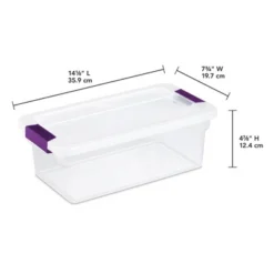 Sterilite 6 Quart Plastic ClearView Multipurpose Stacking Storage Container Tote With Secure Latching Lid For Home And Office Organization -Rubbermaid Shop GUEST 3b2190c6 1e03 4a27 8829 c0b197da539f