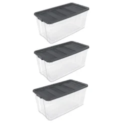 Sterilite Storage System Solution With 200 Quart Clear Stackable Storage Box Organization Containers With Grey Latching Lid -Rubbermaid Shop GUEST 3bfbfa31 8c1b 4700 a145 fba882337a20