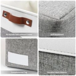 Aoibox Large Fabric Storage Bins Decorative Linen Baskets With Handles For Closet Shelves Organization Grey White 3 Pack -Rubbermaid Shop GUEST 3d92fe28 29a7 47f9 9631 aa3ef16d7ed0