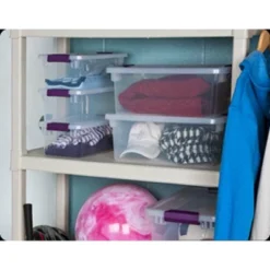 Sterilite 6 Quart Plastic ClearView Multipurpose Stacking Storage Container Tote With Secure Latching Lid For Home And Office Organization -Rubbermaid Shop GUEST 410fcffb 2347 4f2c ab75 2f055e536a08