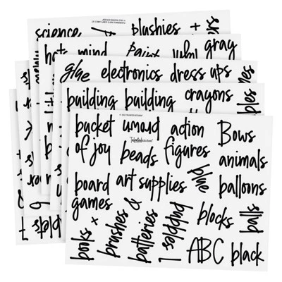 Talented Kitchen 147 Playroom Organization And Storage Labels For Toy Bins, Preprinted Black Script On Clear Vinyl Stickers For Crafts Water Resistant 5 Talented Kitchen 147 Playroom Organization And Storage Labels For Toy Bins, Preprinted Black Script On Clear Vinyl Stickers For Crafts Water Resistant - Image 5