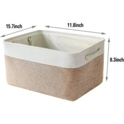 Aoibox Fabric Canvas Storage Bins Organizer Foldable Sturdy Baskets With Handles For Clothes And Home Organization 4 Pack 9 Aoibox Fabric Canvas Storage Bins Organizer Foldable Sturdy Baskets With Handles For Clothes And Home Organization 4 Pack -Rubbermaid Shop GUEST 42050ed0 e8dc 4184 aa28 212f5414e189