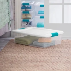 Sterilite 6 Sets Of 32-Quart & 12 Sets Of 15-Quart Heavy-Duty Stackable Clear Latch Lid Storage Container Tote For Home Organization -Rubbermaid Shop GUEST 421be174 8ae2 4a61 8097 7e2c0e24f831