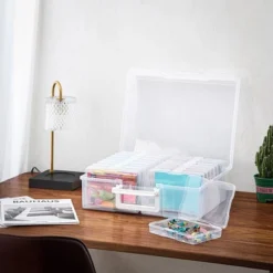 Sorbus Clear Durable Box With 16 Cases (4" X 6") Organizers And Storage Cases - Great For Photo Organization And Craft Storage -Rubbermaid Shop GUEST 4383a863 578c 41e4 9b75 156c918b83ed