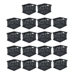 Sterilite Stackable Plastic Storage Crate Bin Organizer File Box With Handles For Home, Office, Dorm, Garage, Or Utility Organization, Black -Rubbermaid Shop GUEST 446d8ab4 93ed 4ef1 87e8 7b3954312558