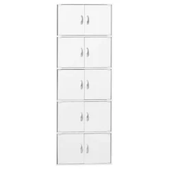 Hodedah Heavy Duty Engineered Wood 10 Door Enclosed Multipurpose Storage Cabinet For Kitchen, Office, Kids Room, And Other Home Organization, White -Rubbermaid Shop GUEST 461042a0 c3ba 472c ae3b 77123d5f1c38