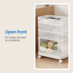 Click In Place 20.7qt Clear Open Front Plastic Storage Bin For Home And Office Organization White Latch - Brightroom™ -Rubbermaid Shop GUEST 47fdb6bb c277 4b44 8c2c c87ffb451fc4