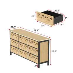 FUFU&GAGA Contemporary Horizontal Wooden Nine Drawers Dresser Storage Chest With Smooth For Bedroom Organization And Decor Enhancement 19 FUFU&GAGA Contemporary Horizontal Wooden Nine Drawers Dresser Storage Chest With Smooth For Bedroom Organization And Decor Enhancement -Rubbermaid Shop GUEST 49910776 0339 4ca3 baf7 d616805702d0
