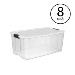 Sterilite Storage System Solution With 116 Quart Clear Stackable Storage Box Organization Containers With White Latching Lid -Rubbermaid Shop GUEST 4a045f6d e010 4e05 b44a a0f2120f1481