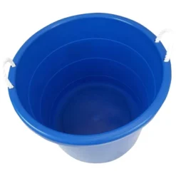 Homz Multipurpose 18 Gallon Plastic Open-Top Storage Round Utility Tub With Rope Handles For Indoor Or Outdoor Home Organization, Blue (3 Pack) 6 Homz Multipurpose 18 Gallon Plastic Open-Top Storage Round Utility Tub With Rope Handles For Indoor Or Outdoor Home Organization, Blue (3 Pack) -Rubbermaid Shop GUEST 4df8a4bc d145 4981 bb4f e7b696d53513